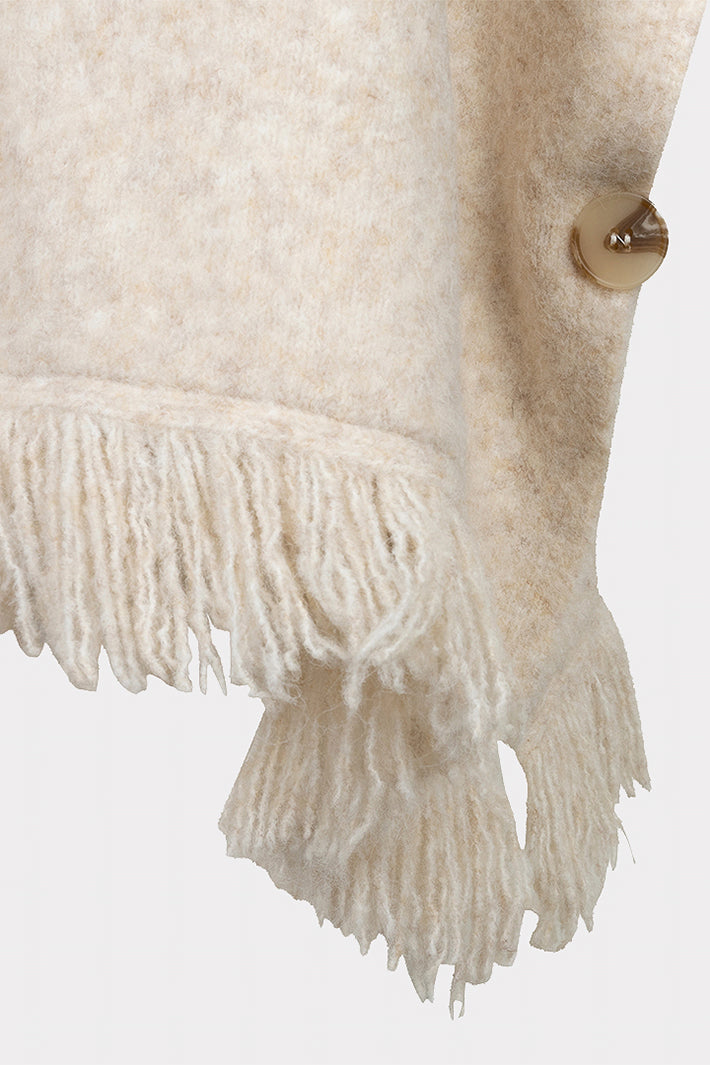 Esqualo 18506 Bisau Cream Rollneck Poncho Jumper at Experience Boutique
