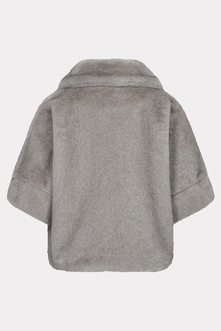 Esqualo 37500 Grey Mink Faux Fur Coat at Experience Boutique