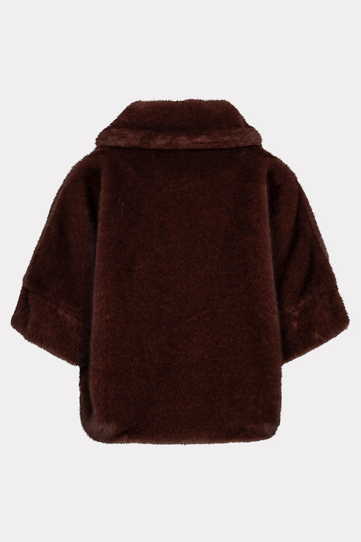 Esqualo 37500 Merlot Mink Faux Fur Coat at Experience Boutique