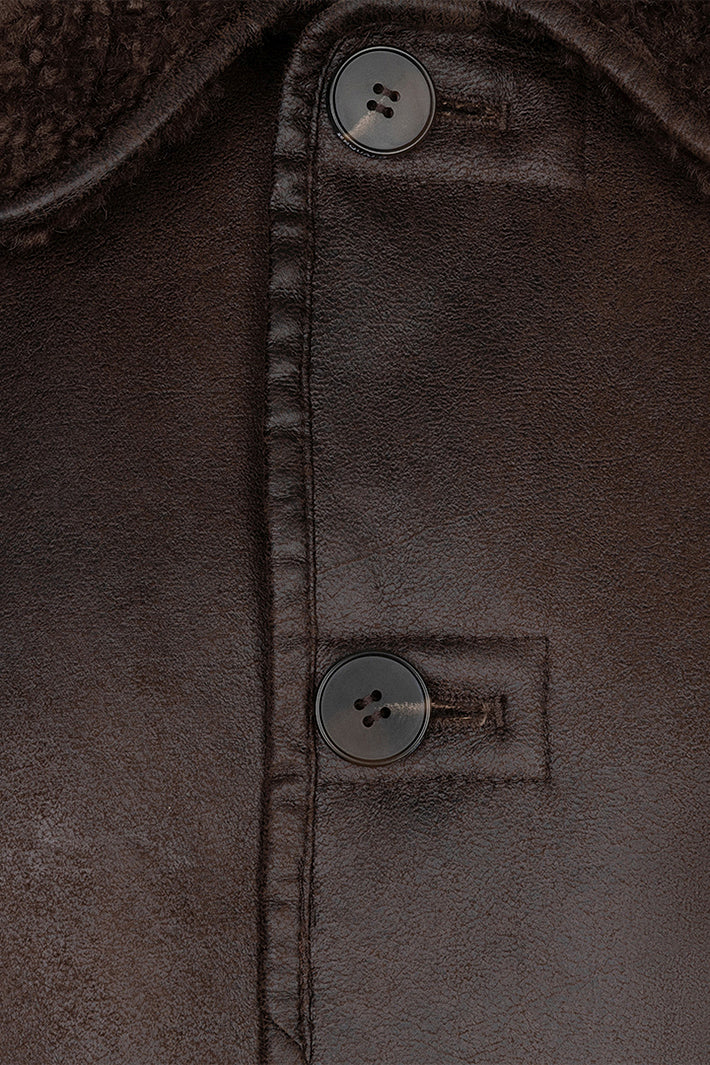 Esqualo 37509 Cacao Reversible Teddy Coat at Experience Boutique