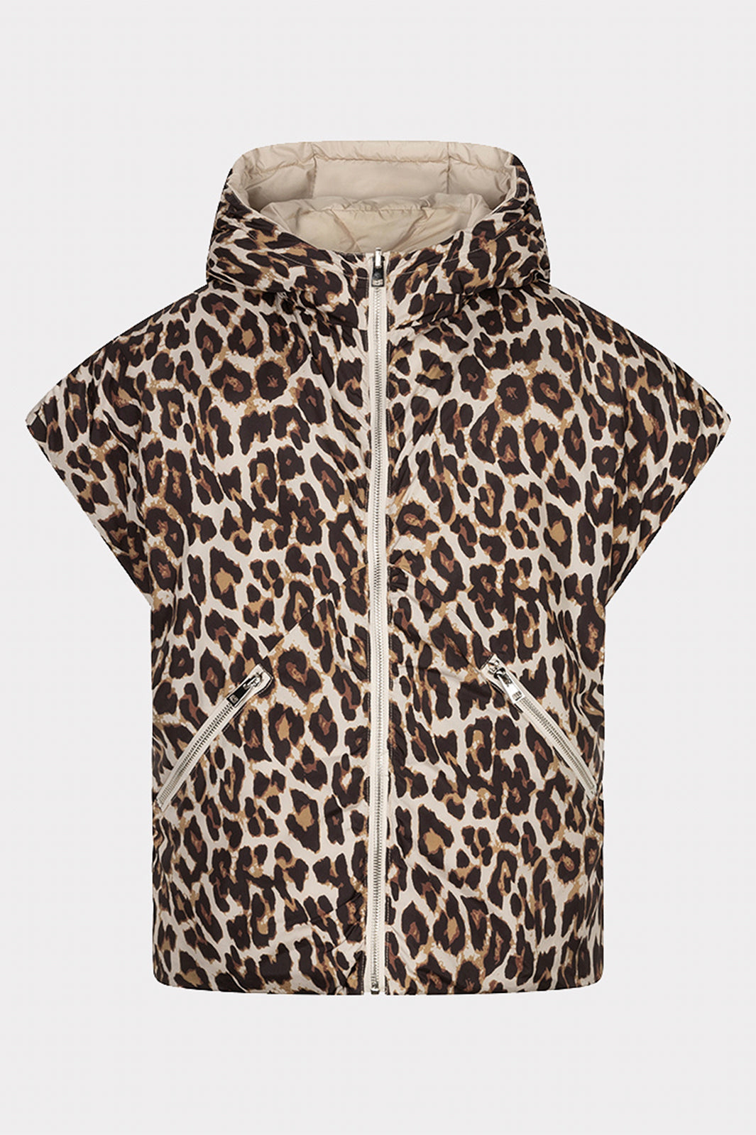 Esqualo 37511 Reversible Leopard Print Gilet at Experience Boutique