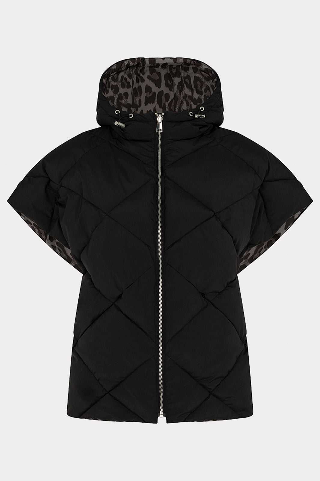 Esqualo 37511 Reversible Leopard Print Gilet at Experience Boutique
