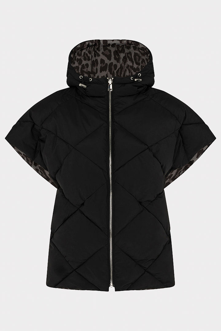 Esqualo 37511 Reversible Leopard Print Gilet at Experience Boutique