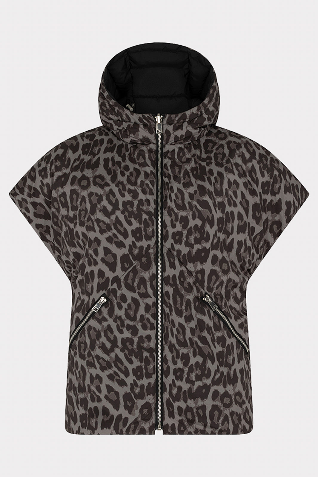 Esqualo 37511 Reversible Leopard Print Gilet at Experience Boutique