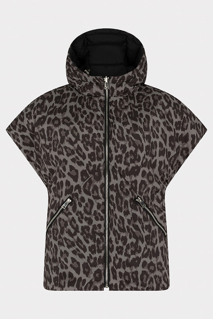Esqualo 37511 Reversible Leopard Print Gilet at Experience Boutique