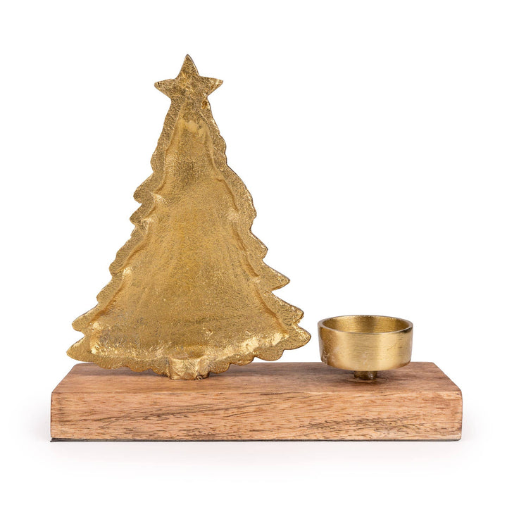 Large Metal Christmas Tree Tealight Holder