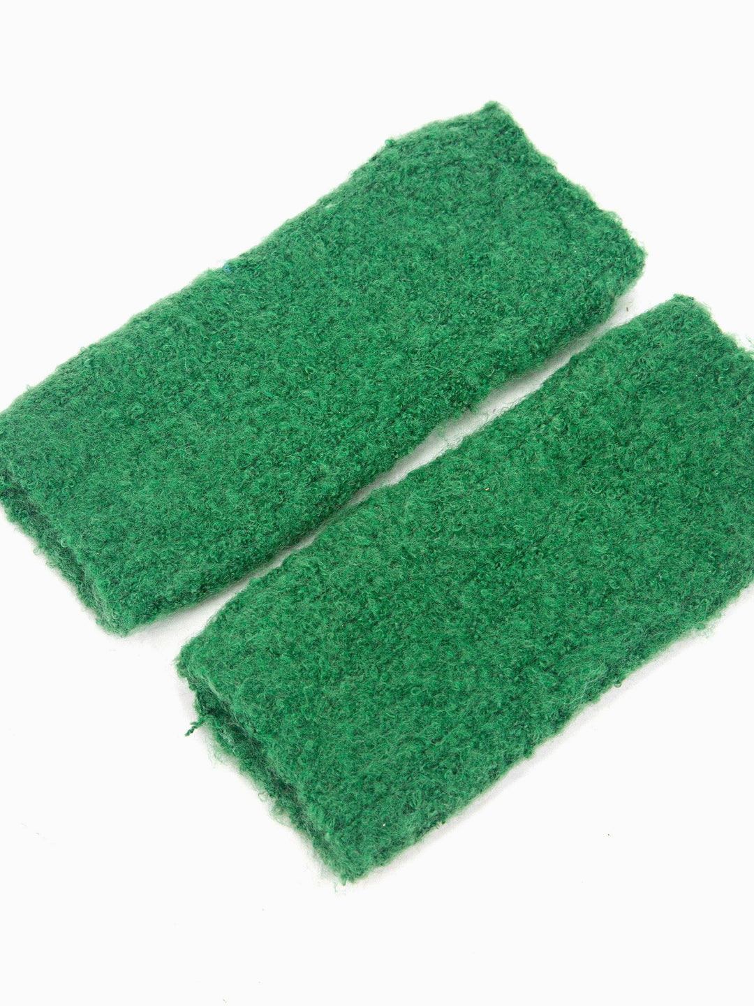 Forest Green Knitted Textured Wrist Warmers