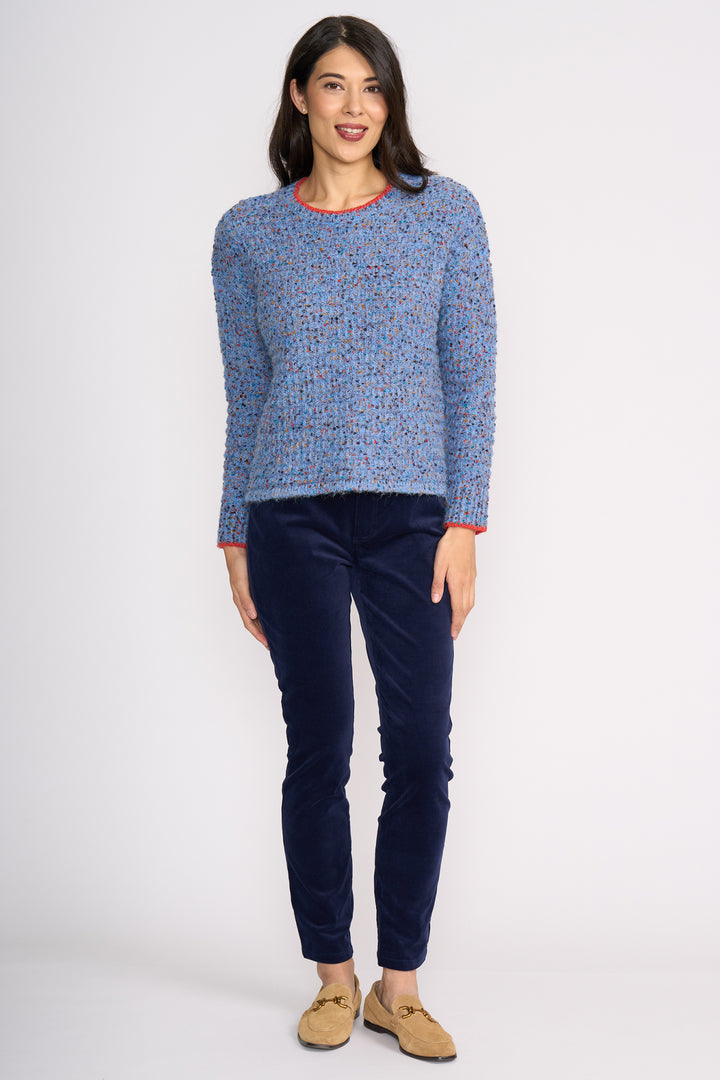 Foil FO6854 Of Your Own Accord Mallard Navy Velvet Trousers at Experience Boutique
