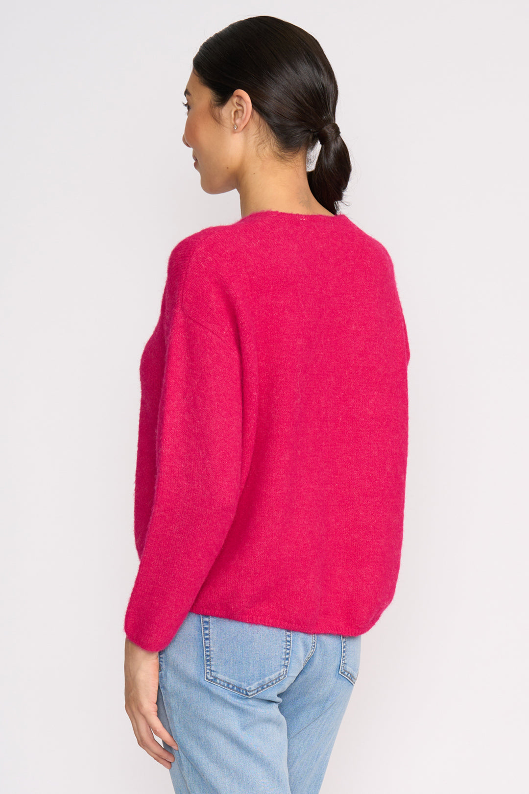 Foil FO8075 Hot Pink V-Neck Jumper at Experience Boutique