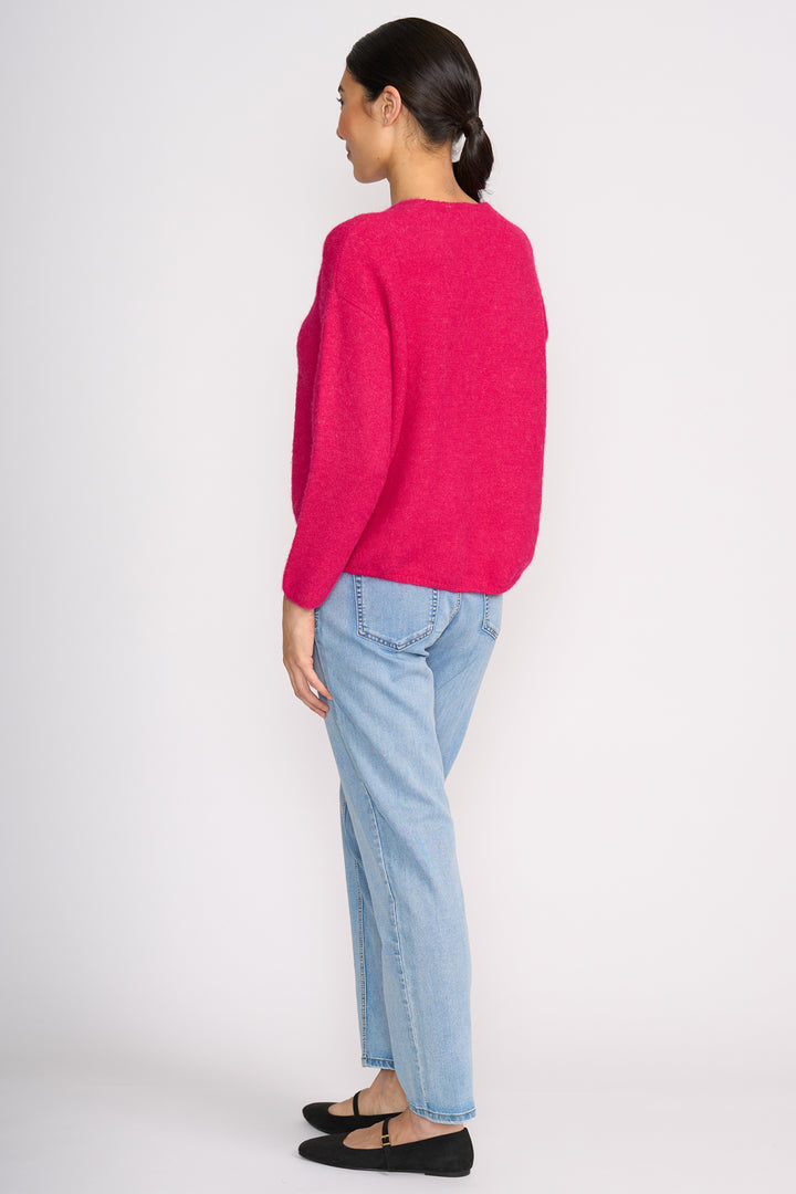Foil FO8075 Hot Pink V-Neck Jumper at Experience Boutique