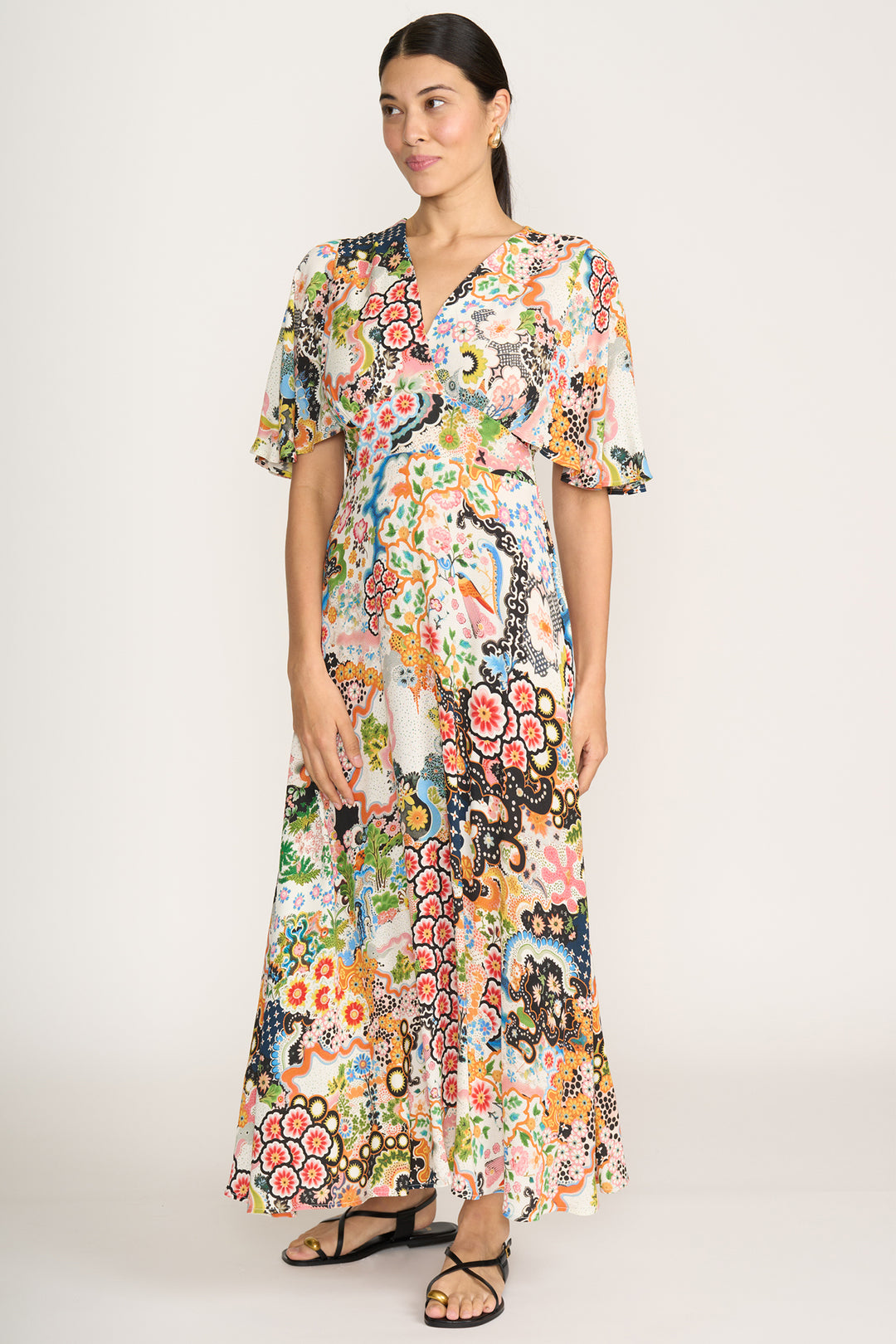 Foil FO8235 Race Favourite Blossom Print Maxi Dress