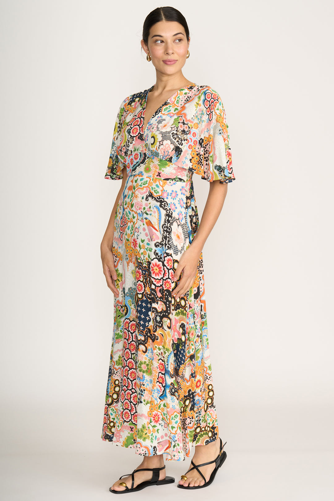 Foil FO8235 Race Favourite Blossom Print Maxi Dress