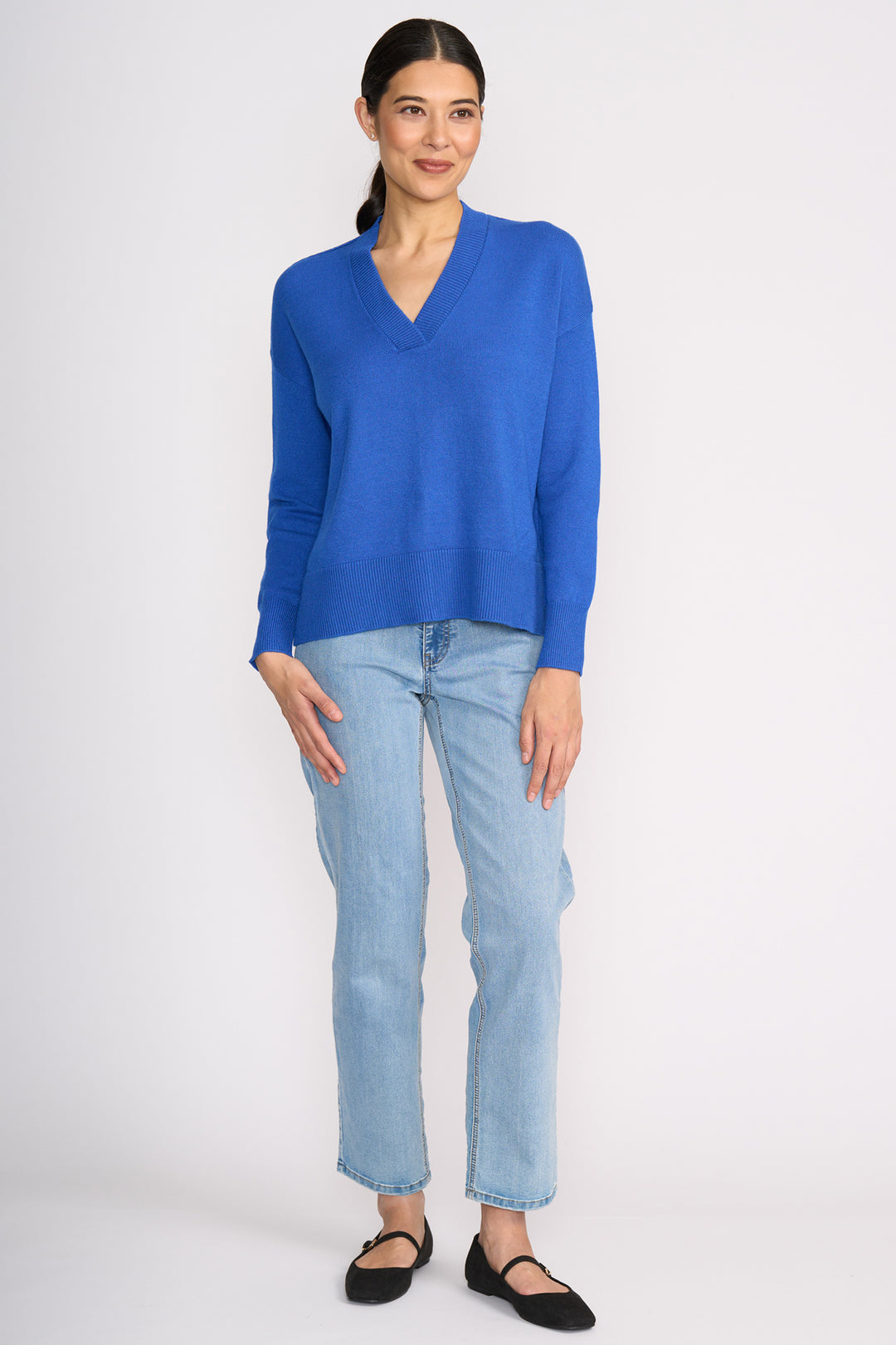 Foil FO8458 Perfect Patch Electric Indigo Jumper at Experience Boutique