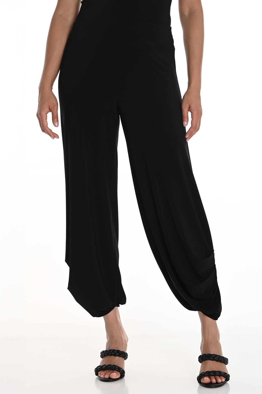 Frank Lyman 256026 Black Jersey Harem Trousers - Experience Boutique