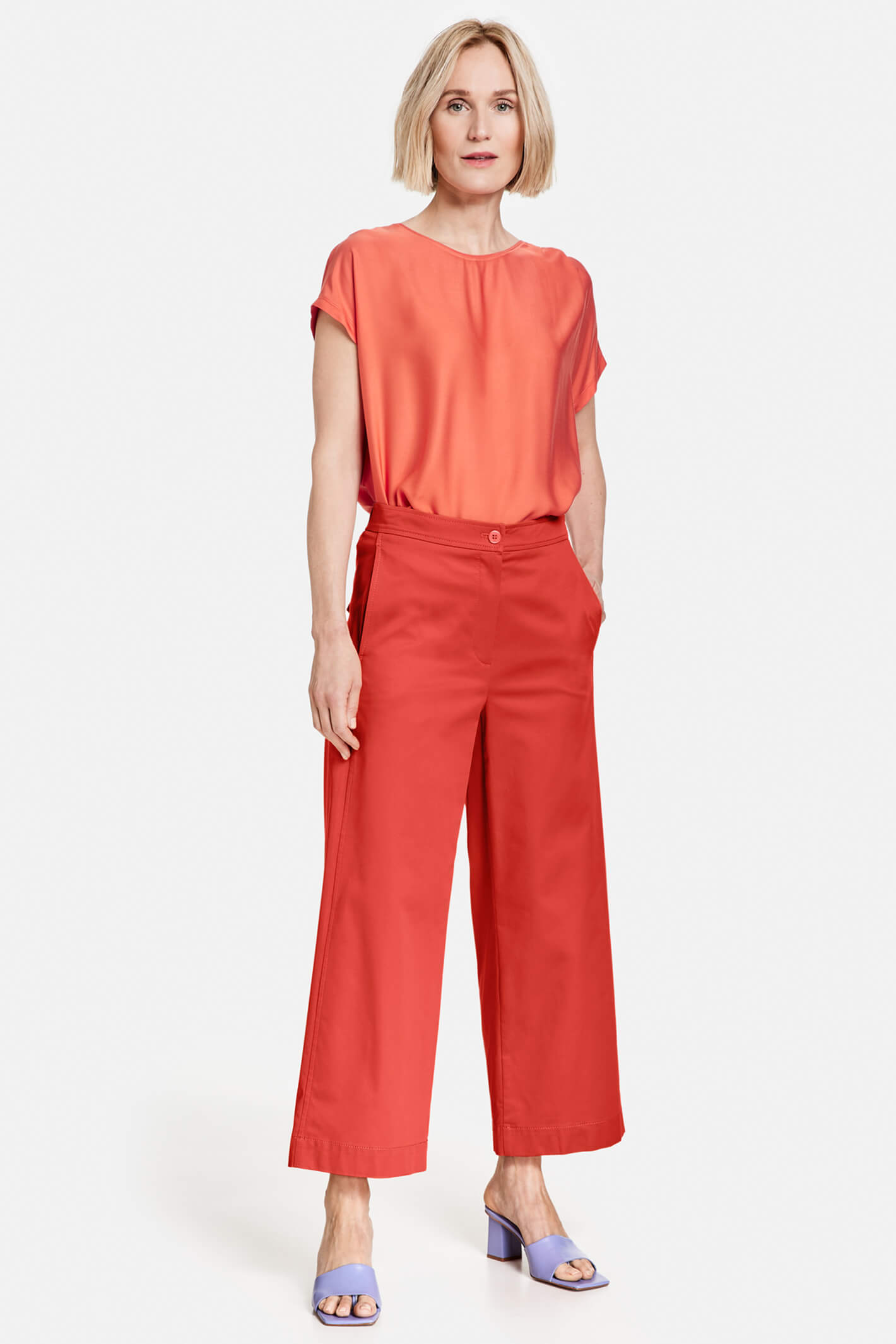 Gerry Weber 120025 Burnt Orange Wide Leg Trousers