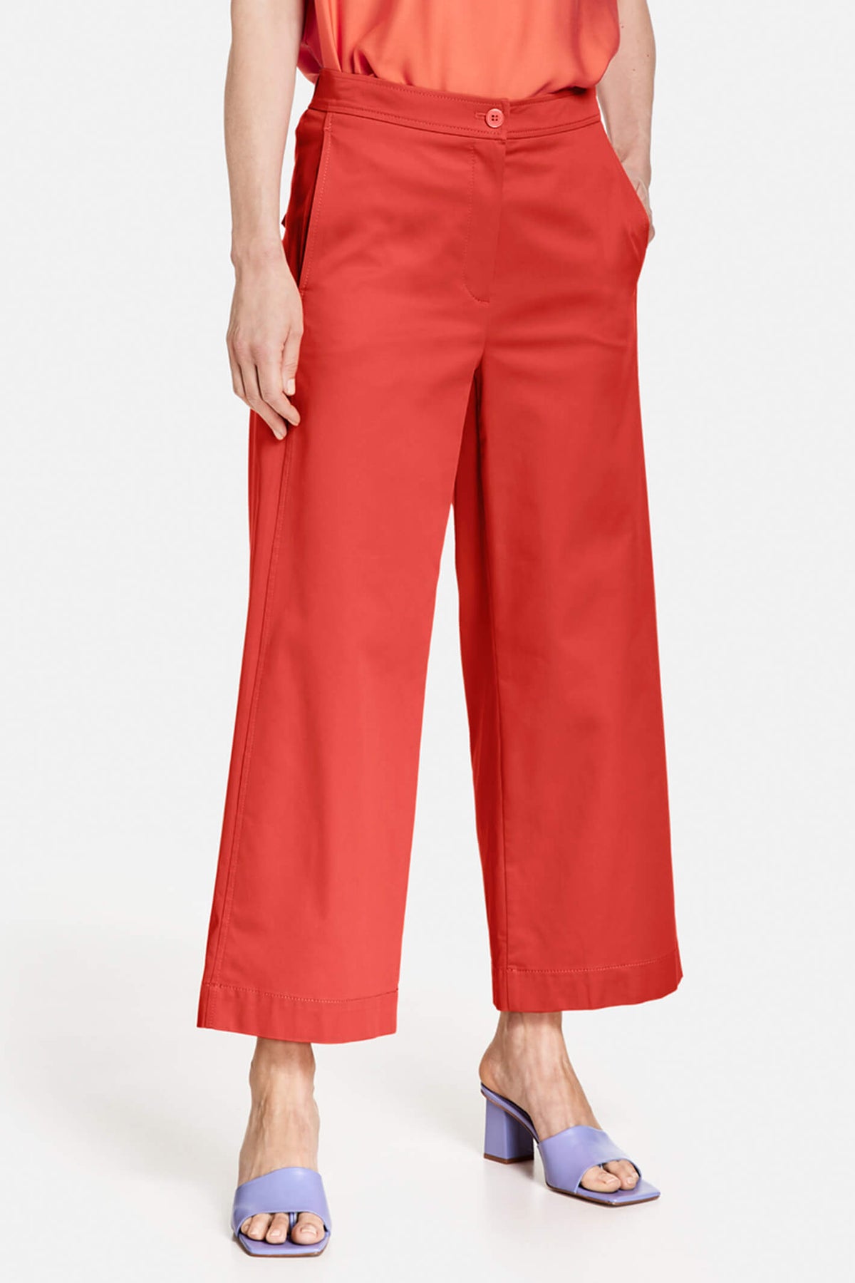 Pringle of Scotland Womens Cashmere Blend Trousers In Burnt Orange