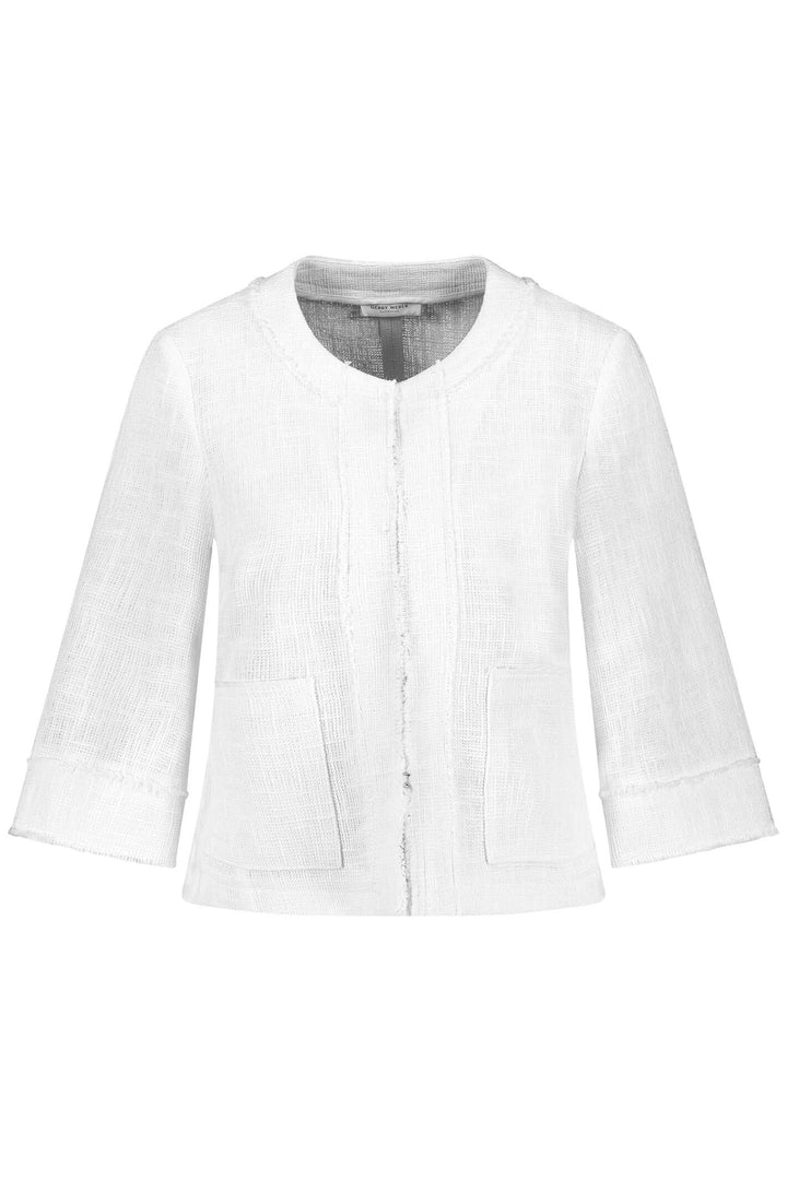 Gerry Weber 130040 White Lightweight Woven Jacket - Experience Boutique