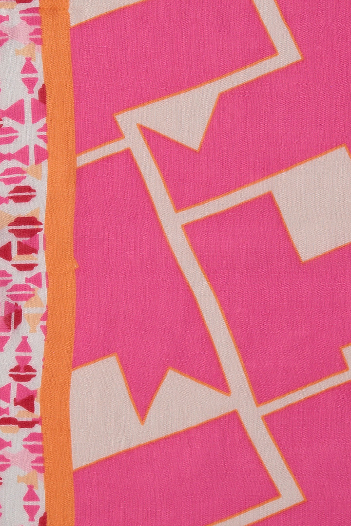 Gerry Weber 201024 Pink Geometric Print Scarf - Experience Boutique