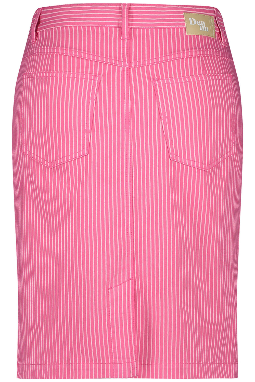 Gerry Weber 211027 Pink Stripe Denim Skirt - Experience Boutique