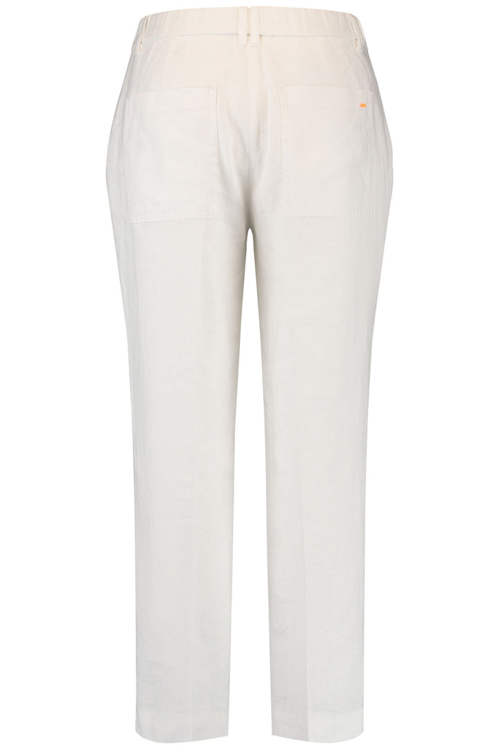 Gerry Weber 222057 White Linen Trousers - Experience Boutique