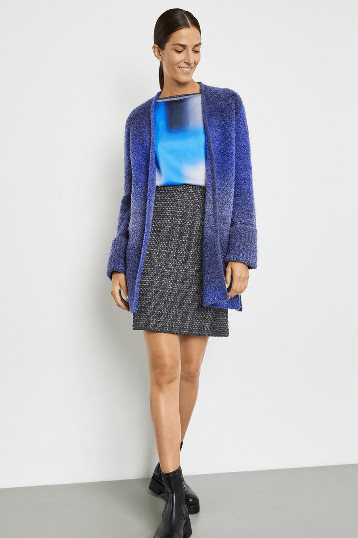 Gerry Weber 230032 Royal Blue Colour Fade Coatigan Cardigan - Experience Boutique