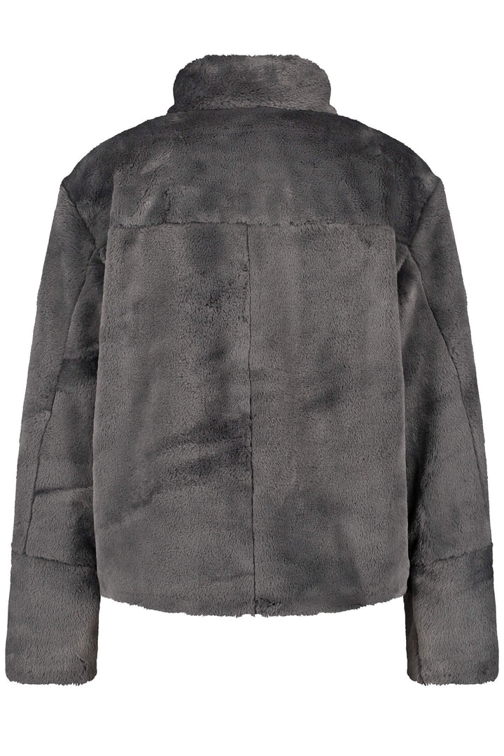 Gerry Weber 230035 Graphite Grey Teddy Zip Front Jacket - Experience Boutique