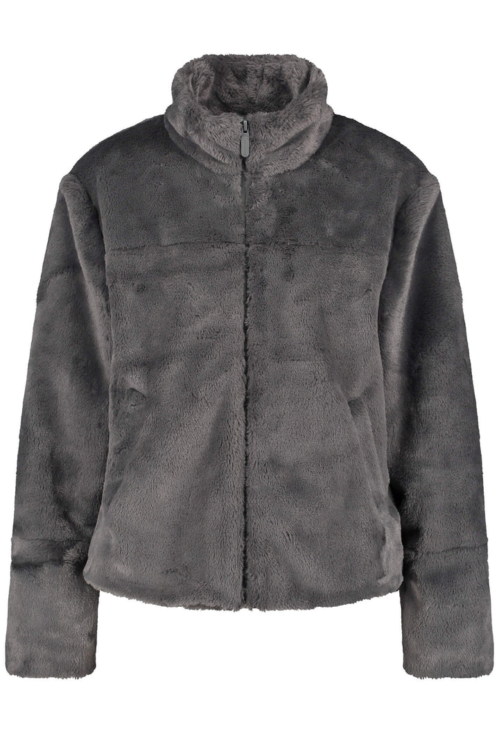 Gerry Weber 230035 Graphite Grey Teddy Zip Front Jacket - Experience Boutique