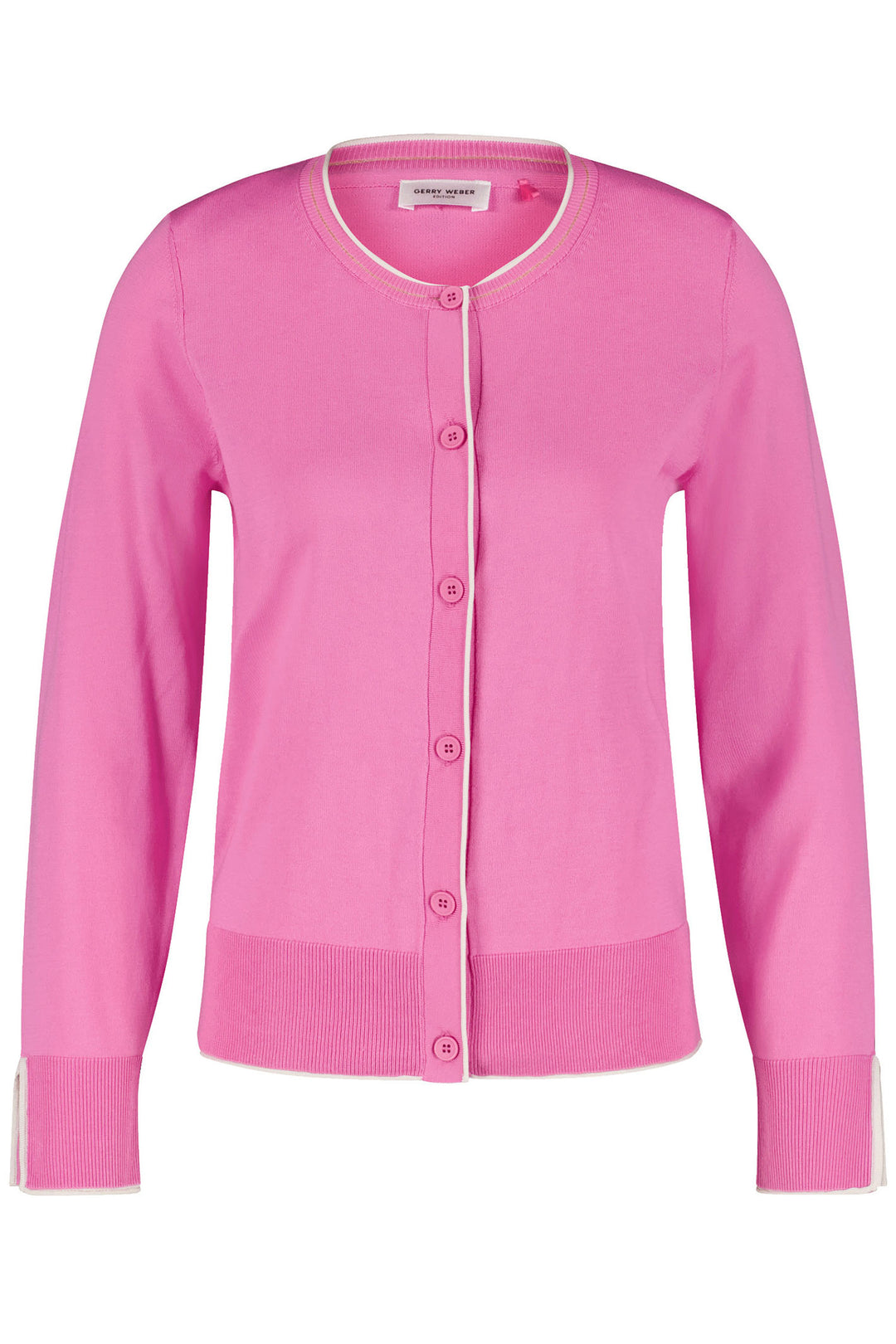Gerry Weber 230209 Aurora Pink Piped Edge Cardigan - Experience Boutique