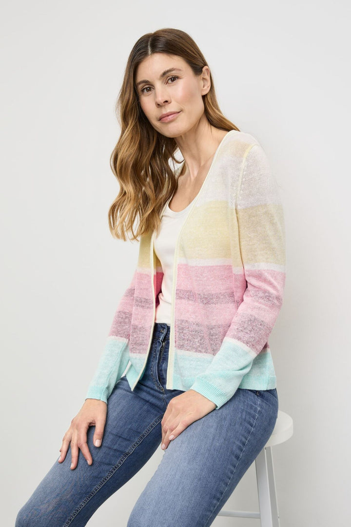 Gerry Weber 230223 Muti-Coloured Stripe Cardigan