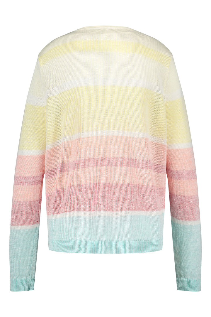 Gerry Weber 230223 Muti-Coloured Stripe Cardigan - Experience Boutique