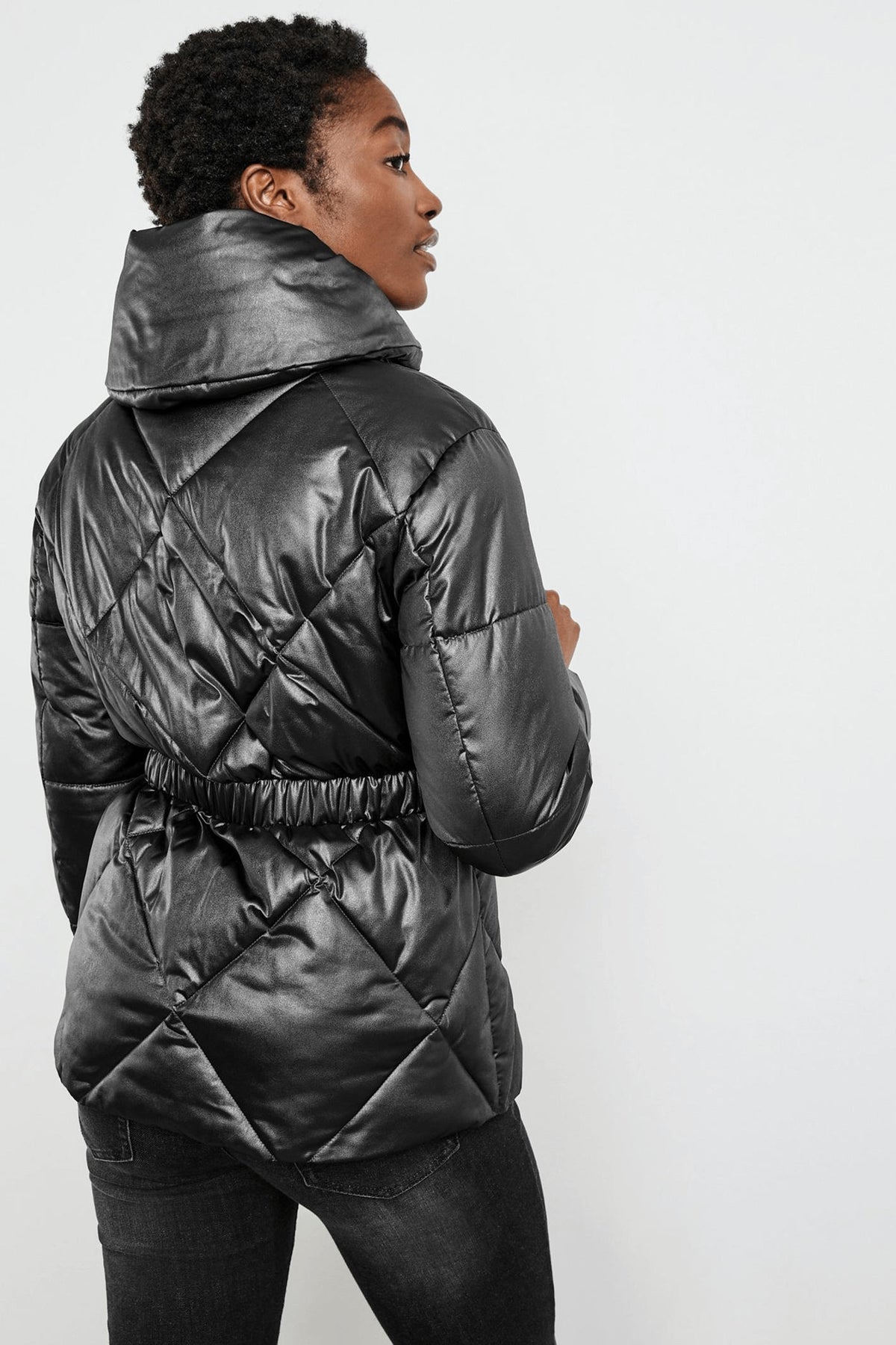 Gerry Weber 250220 Black Diamond Quilted Coat Experience Boutique