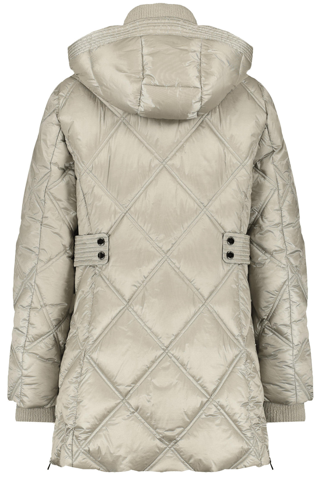 Gerry Weber 250221 Ivory Longline Padded Coat - Experience Boutique
