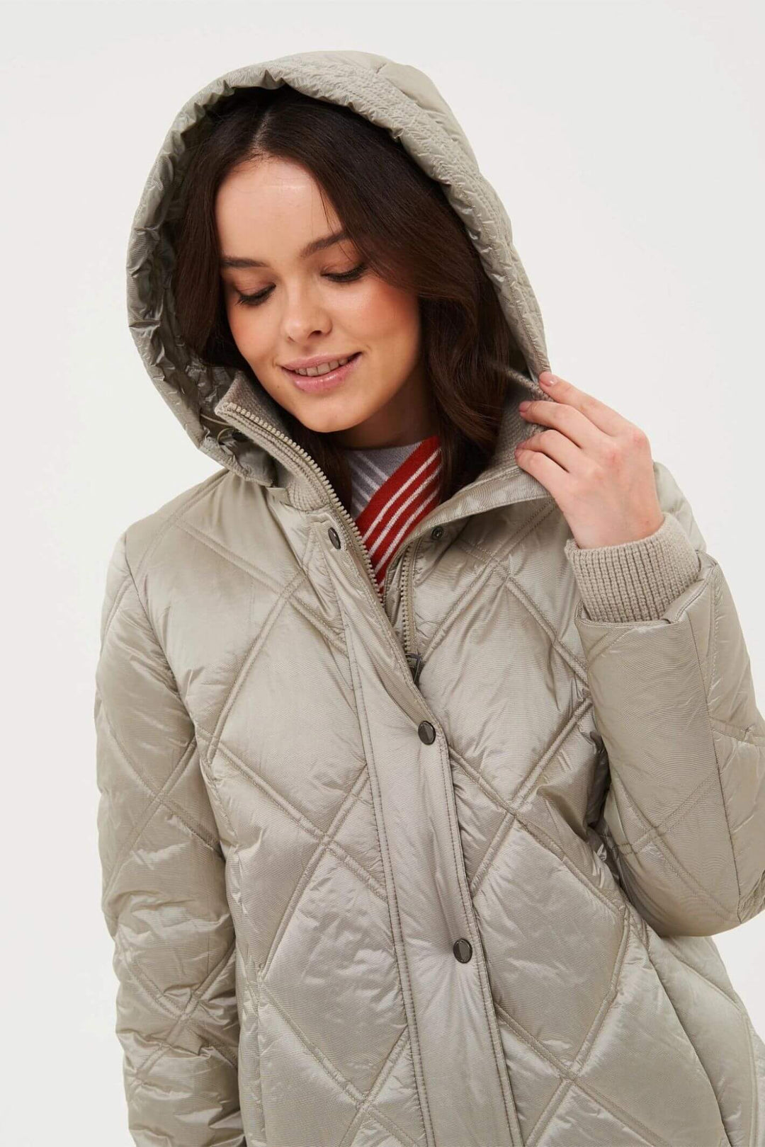 Gerry Weber 250221 Ivory Longline Padded Coat – Experience Boutique