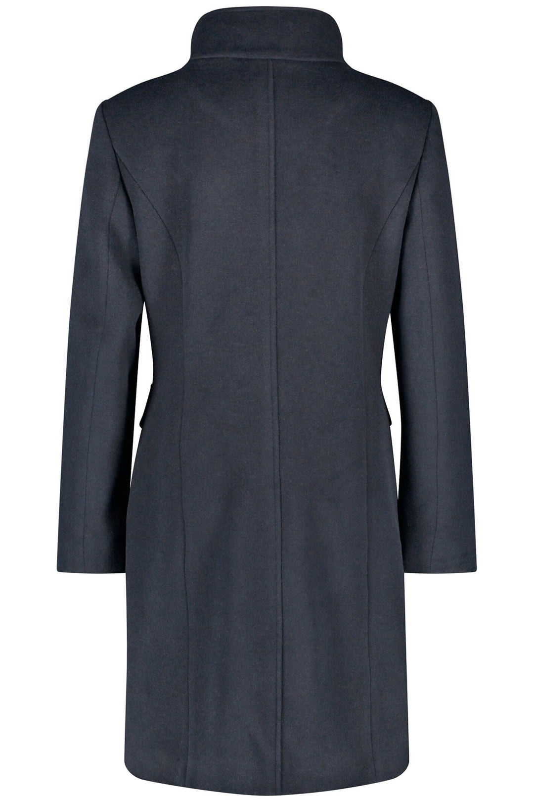 Gerry Weber 250235 Navy Wool Mix High Neck Coat - Experience Boutique