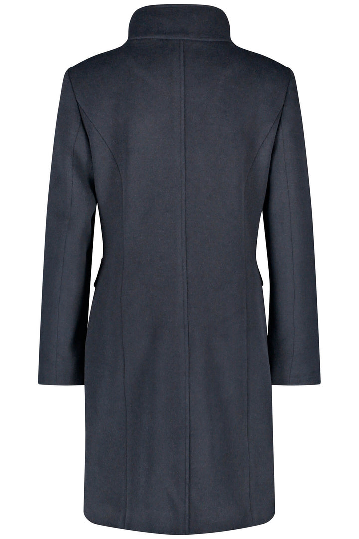 Gerry Weber 250235 Navy Wool Mix High Neck Coat - Experience Boutique