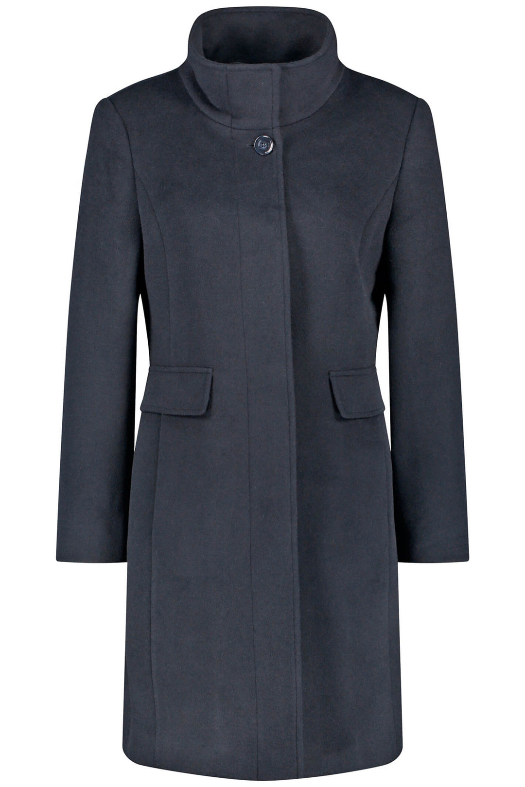 Gerry Weber 250235 Navy Wool Mix High Neck Coat – Experience Boutique