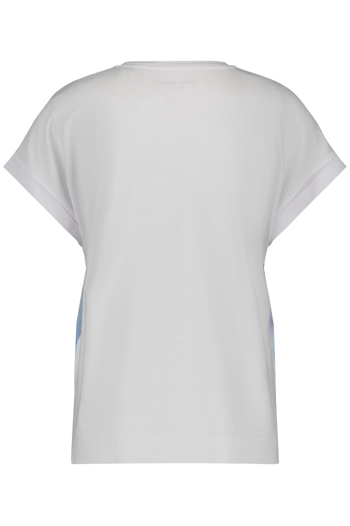 Gerry Weber 270085 White Blue Garden Print Top - Experience Boutique