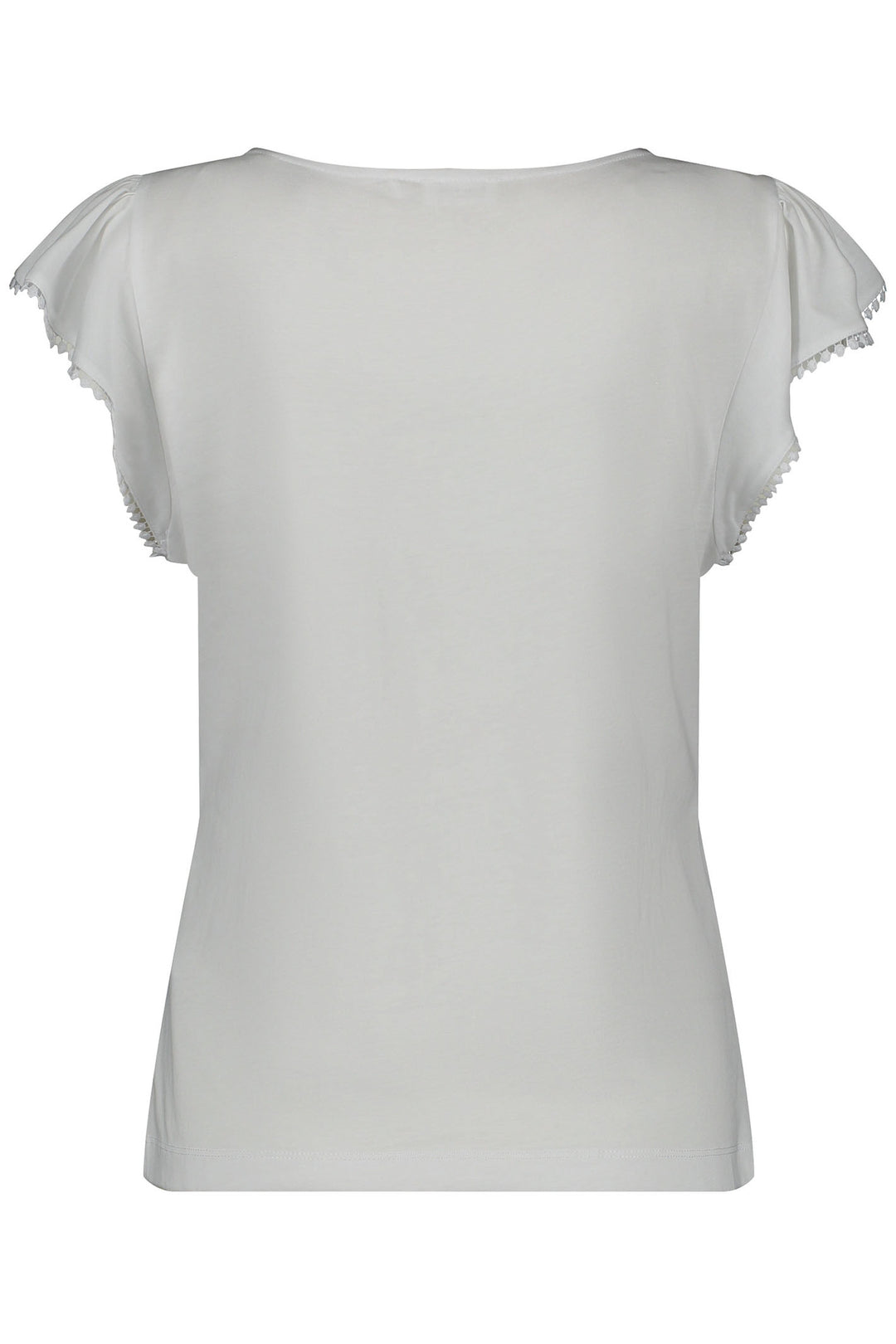 Gerry Weber 270148 White Ruffle Sleeve Top - Experience Boutique