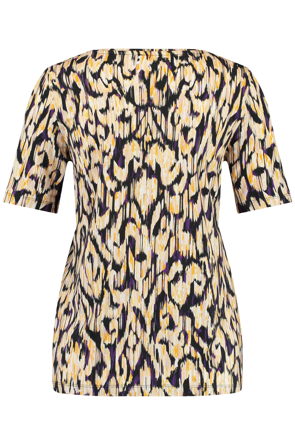 Gerry Weber 270201 Ecru & Lilac Marble Print Top - Experience Boutique