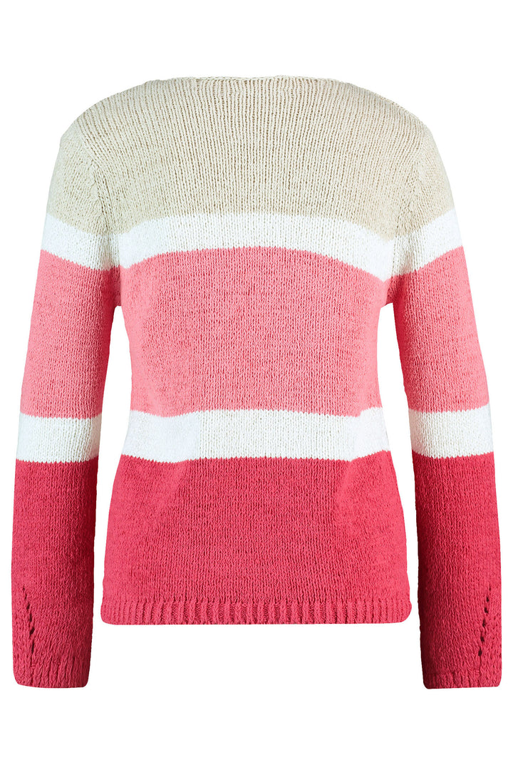 Gerry Weber 270538 3092 Coral Ombre Knitted Jumper - Experience Boutique