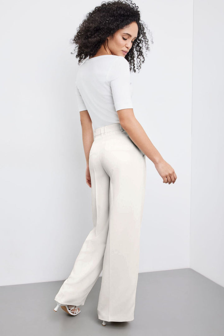 Gerry Weber 320025 Off White Wide Leg Trousers