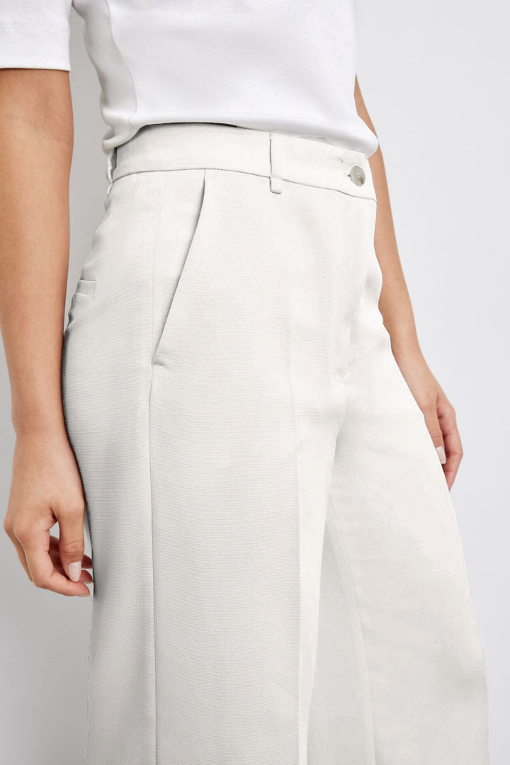 Gerry Weber 320025 Off White Wide Leg Trousers