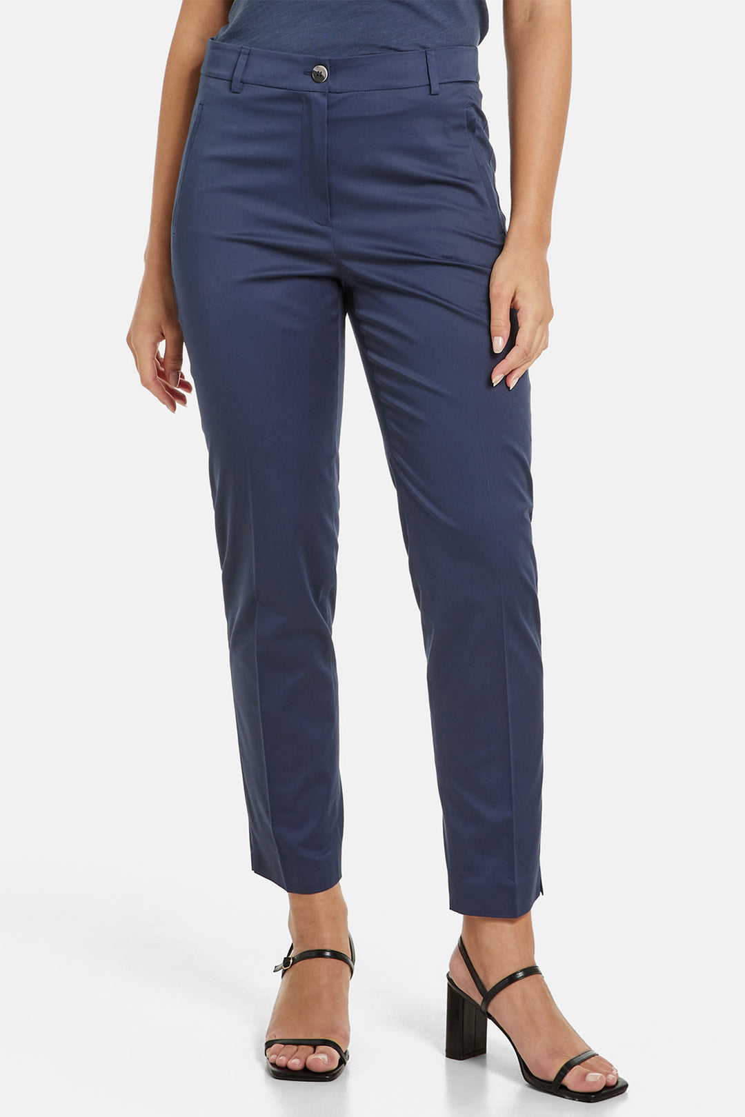 Gerry Weber 320035-31283 80936 Indigo Blue Chino Trousers - Experience Boutique