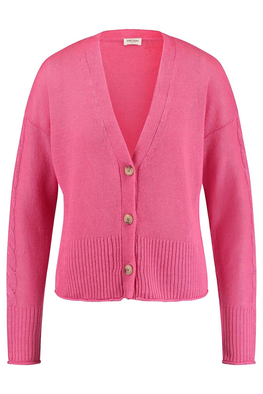 Gerry Weber 330038-35724 30913 Pink Linen Blend Cardigan - Experience Boutique
