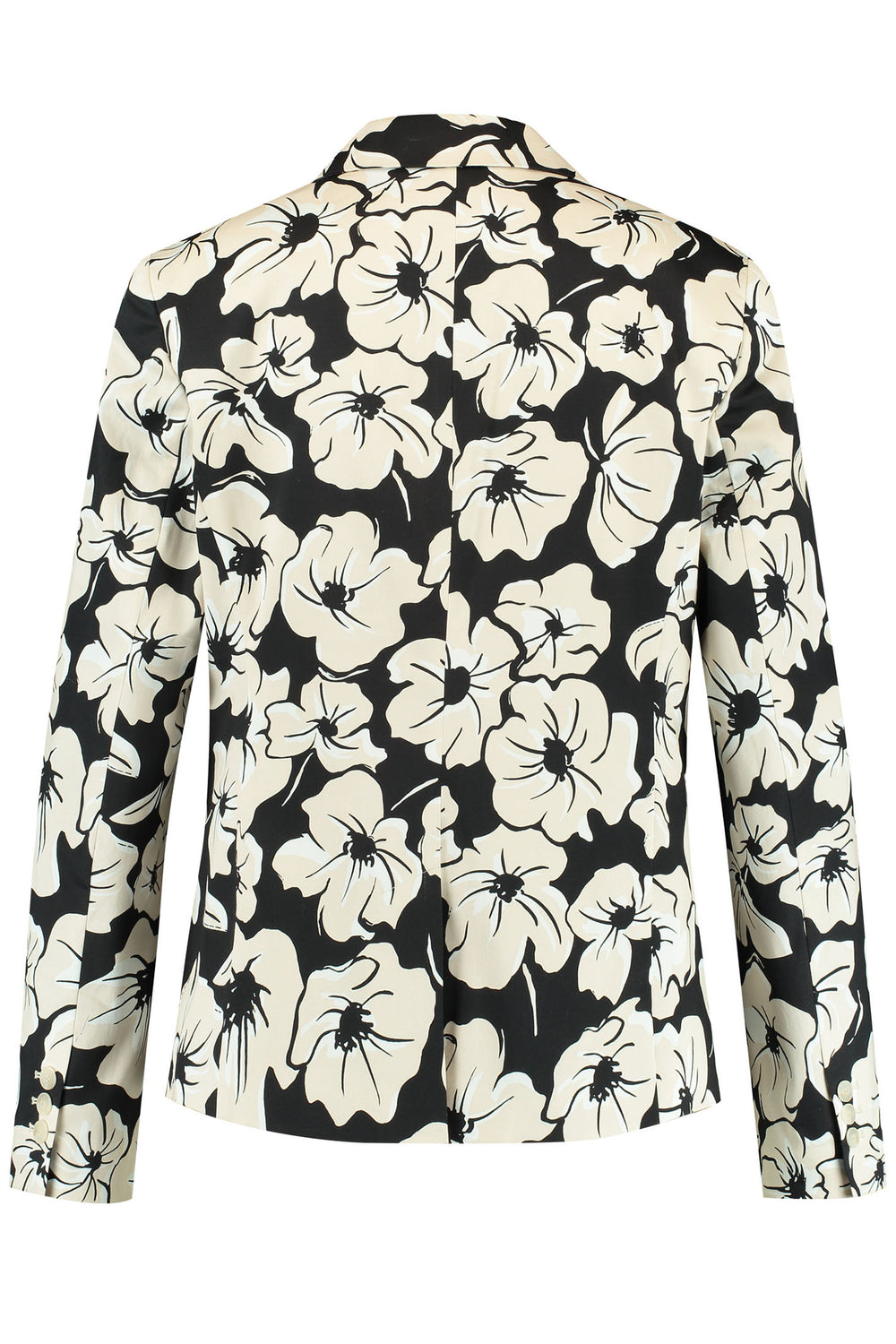 Gerry Weber 330053 Black & Taupe Hibiscus Jacket - Experience Boutique