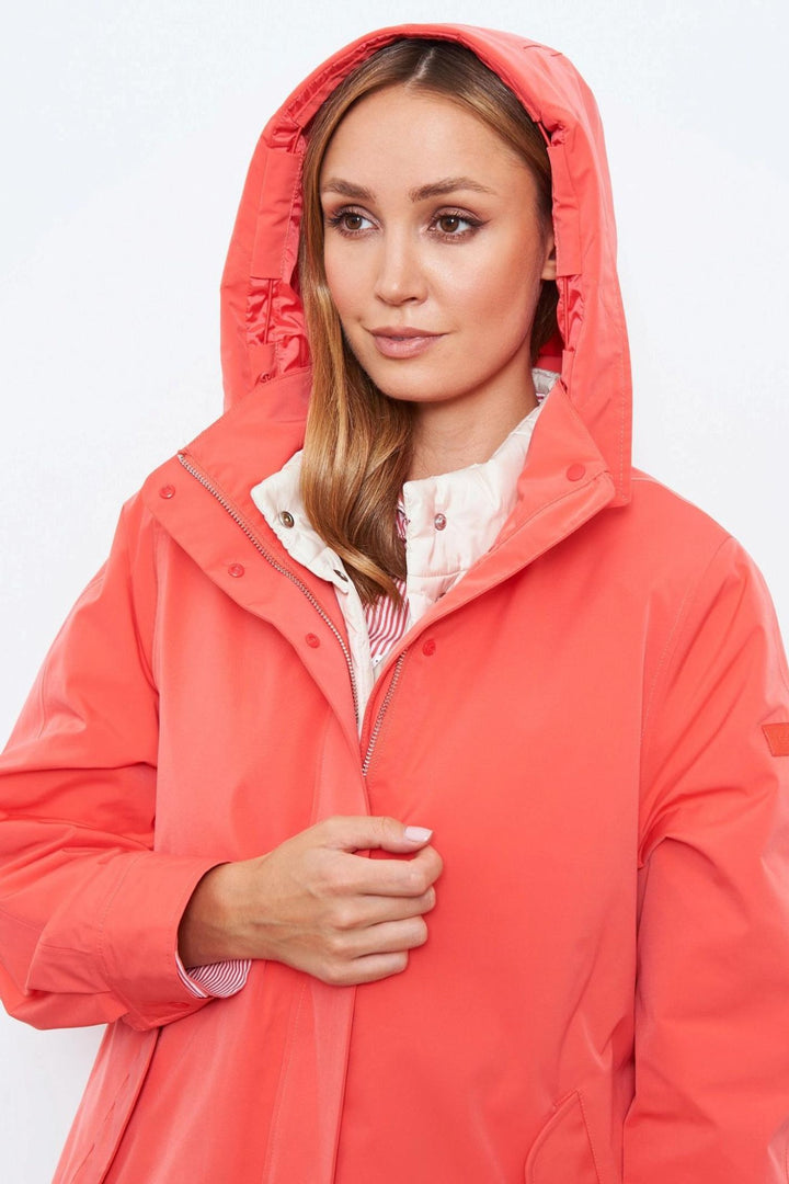 Gerry Weber 350203 60394 Hibiscus Orange Waterproof Rain Coat