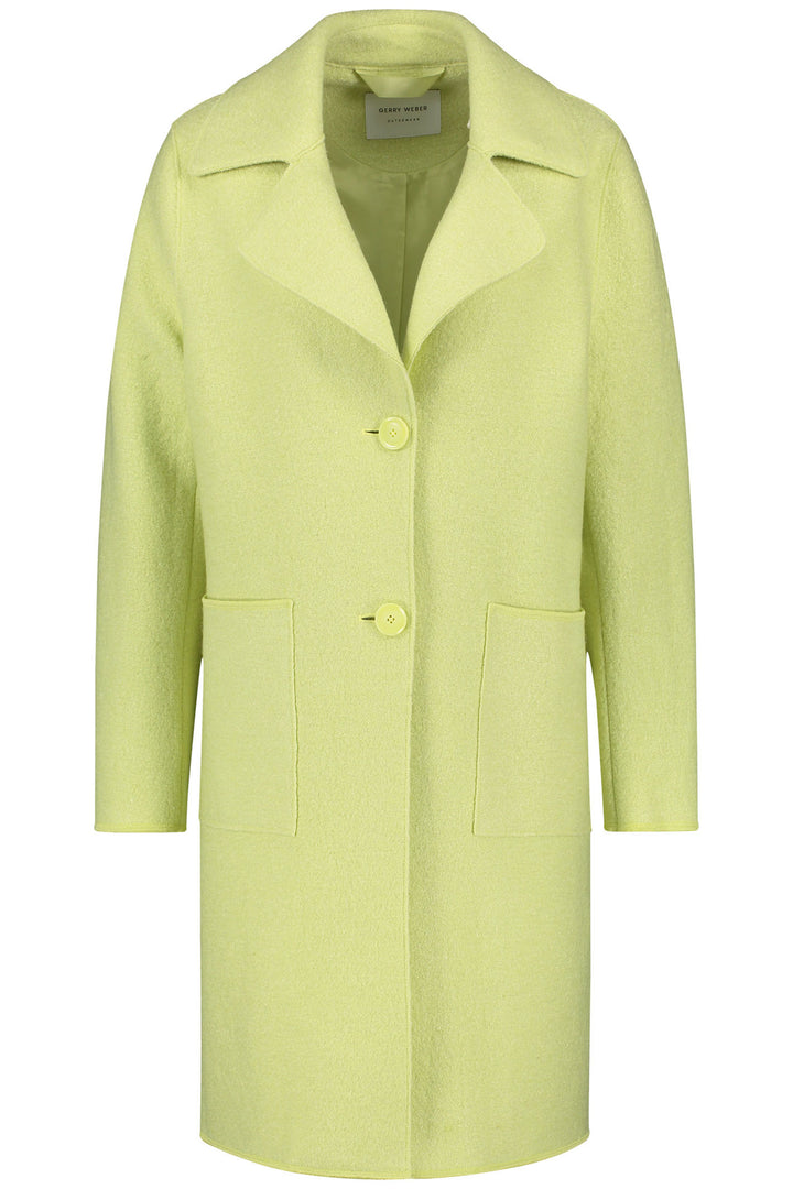 Gerry Weber 350206 40080 Tender Yellow Wool Style Coat - Experience Boutique