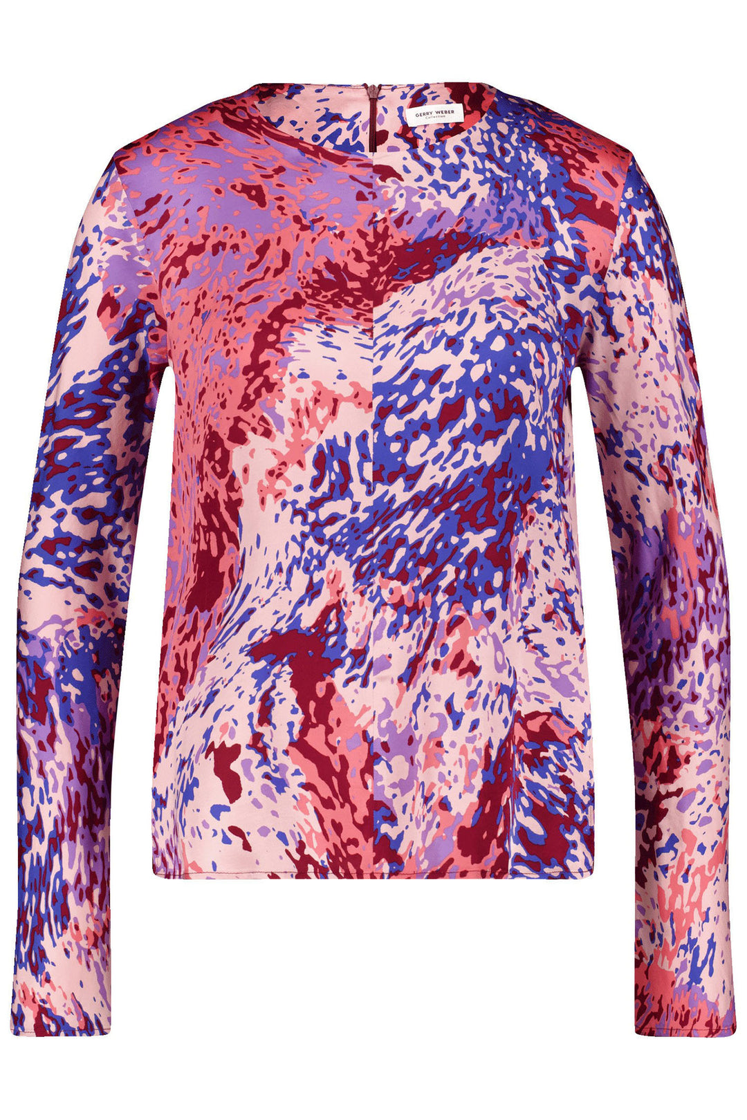 Gerry Weber 360012 31430 Blue Abstract Print Long Sleeve Top - Experience Boutique