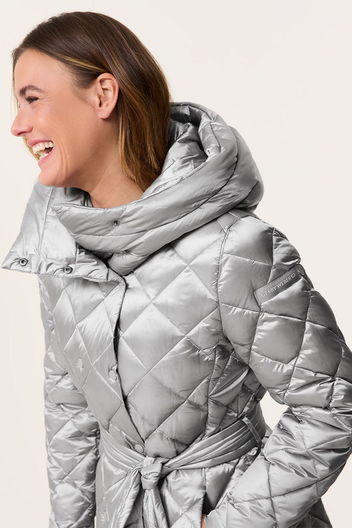 Gerry Weber 450207 Flint Quilted Longline Coat - Experience Boutique