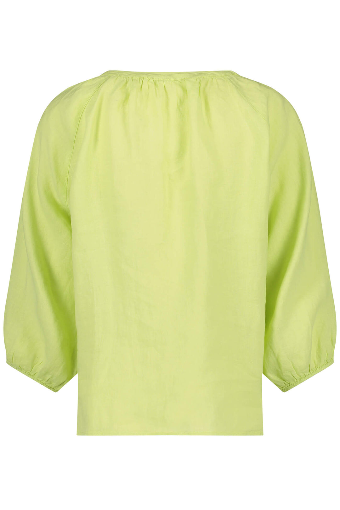 Gerry Weber 860053 Light Lime Green Linen Blouse - Experience Boutique
